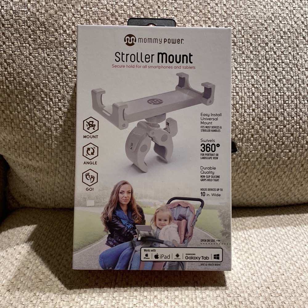 Stroller mount for smartphones and tablets